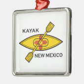 Kayak New Mexico Flag Metalen Ornament (Links)