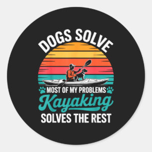 Kayak Nieuwigheid Voor Mannen Vrouwen Kayaker Kaya Ronde Sticker