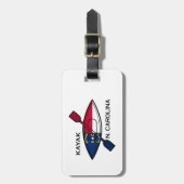 Kayak North Carolina Flag Bagagelabel (Voorkant verticaal)