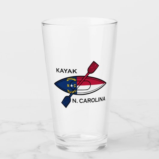 Kayak North Carolina Flag Glas (Voorkant)