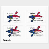 Kayak North Carolina Flag Rechthoekige Sticker (Vel)