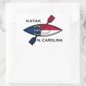 Kayak North Carolina Flag Rechthoekige Sticker (Tas)