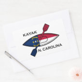 Kayak North Carolina Flag Rechthoekige Sticker (Envelop)