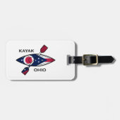 Kayak Ohio Flag Bagagelabel (Voorkant horizontaal)