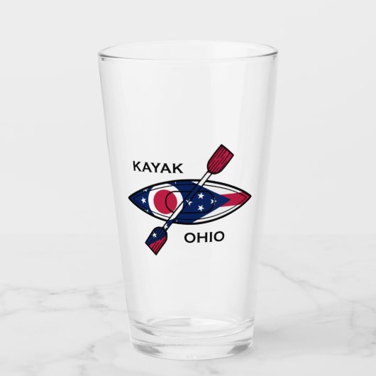 Kayak Ohio Flag Glas (Voorkant)