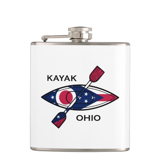 Kayak Ohio Flag Heupfles (Voorkant)