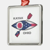 Kayak Ohio Flag Metalen Ornament (Links)