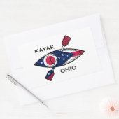 Kayak Ohio Flag Rechthoekige Sticker (Envelop)