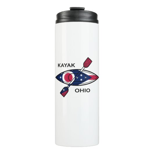 Kayak Ohio Flag Thermosbeker (Voorkant)