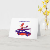Kayak On Car - Zo ga ik rollen! Kaart (Gele Bloem)