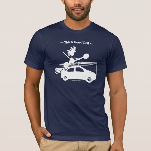 Kayak On Car - Zo ga ik rollen! T-shirt (Voorkant)