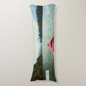 Kayak on River in Asia, Freedom Ahead Lichaamskussen (Voorkant Verticaal)