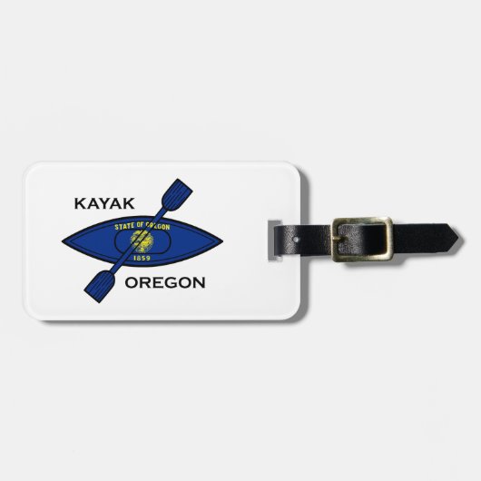 Kayak Oregon Flag Bagagelabel (Voorkant horizontaal)