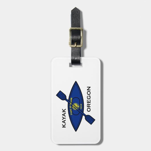 Kayak Oregon Flag Bagagelabel (Voorkant verticaal)