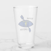 Kayak Oregon Flag Glas (Achterkant)