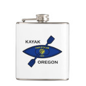 Kayak Oregon Flag Heupfles (Voorkant)