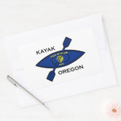Kayak Oregon Flag Rechthoekige Sticker (Envelop)