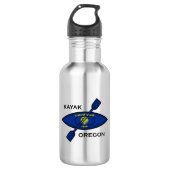 Kayak Oregon Flag Waterfles (Voorkant)