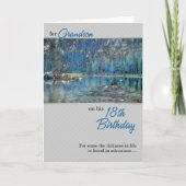 Kayak Outdoor Grandson's 18e verjaardag Kaart (Voorkant)