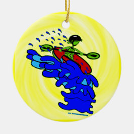 Kayak Over Waterval Shirten & Dingen Keramisch Ornament