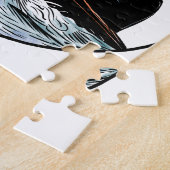 Kayak Paddler Canoe Scratchboard Legpuzzel (Zijkant)