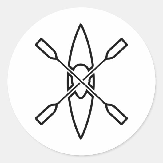 KAYAK PADDLES Kayaking Outfit Canoe Gear Kayaker Ronde Sticker (Voorkant)