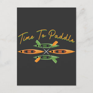 Kayak Paddling Time Whitewater Paddle Boat Lover Briefkaart