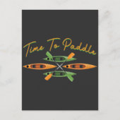 Kayak Paddling Time Whitewater Paddle Boat Lover Briefkaart (Voorkant)