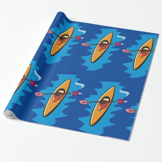 Kayak Peddel Watersport Cadeaupapier (Uitgerold)