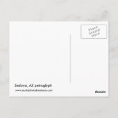 Kayak Petroglyph Briefkaart (Achterkant)