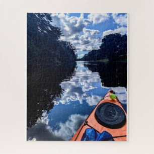 Kayak-reflecties op het meer legpuzzel