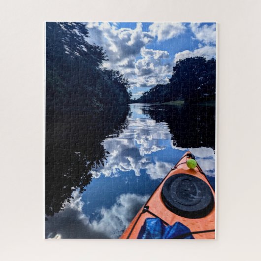 Kayak-reflecties op het meer legpuzzel (Verticaal)