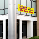 Kayak Rentals aangepaste banner (Buitenkant Gebouw)