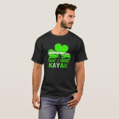 Kayak shamrock Shirt St Patricks day (Voorkant volledig)