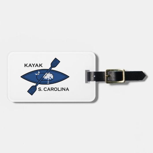 Kayak South Carolina Flag Bagagelabel (Voorkant horizontaal)