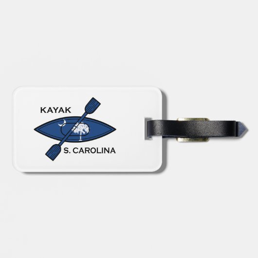 Kayak South Carolina Flag Bagagelabel (Achterkant horizontaal)