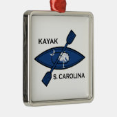 Kayak South Carolina Flag Metalen Ornament (Rechts)