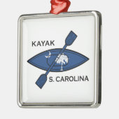 Kayak South Carolina Flag Metalen Ornament (Links)