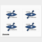 Kayak South Carolina Flag Rechthoekige Sticker (Vel)