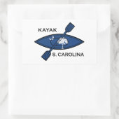 Kayak South Carolina Flag Rechthoekige Sticker (Tas)