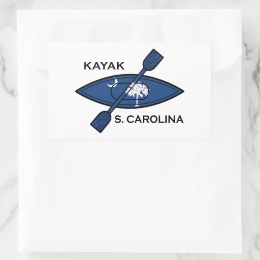 Kayak South Carolina Flag Rechthoekige Sticker (Tas)