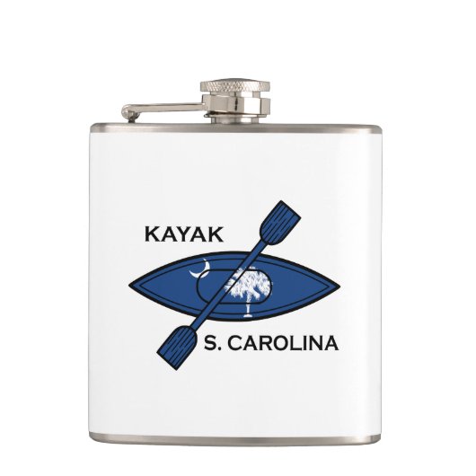 Kayak South Carolina Vlag Heupfles (Voorkant)