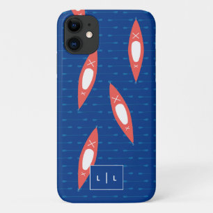 Kayak Specialized Monogram Blue Coral Modern Case-Mate iPhone Case
