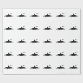 Kayak Stick Man Logo Cadeaupapier (Vlak)