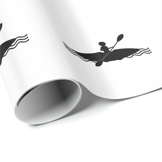 Kayak Stick Man Logo Cadeaupapier (Rol Hoek)