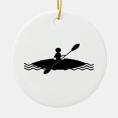 Kayak Stick Man Logo Keramisch Ornament (Voorkant)