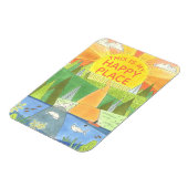 Kayak Sunrise met zeehonden Happy Place Magneet (Linkerzijde)