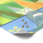 Kayak Sunrise met zeehonden Happy Place Poster (Hoek)