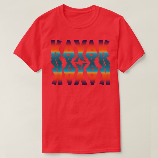 Kayak Sunset Typografie T-shirt (Design voorkant)