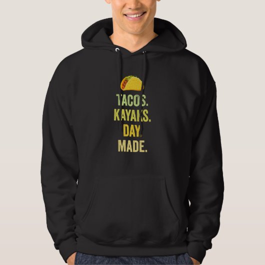 Kayak Tacos Day Made Kayaks Gift Light Hoodie (Voorkant)